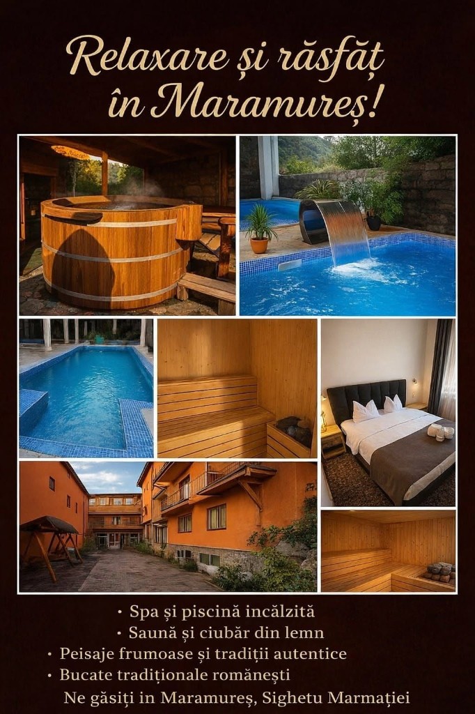 Relaxare în Maramureș — SPA, piscină, saună, ciubăr